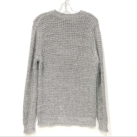 SANDRO PARIS Grey Linen Chunky Knit Sweater - Picture 6 of 12